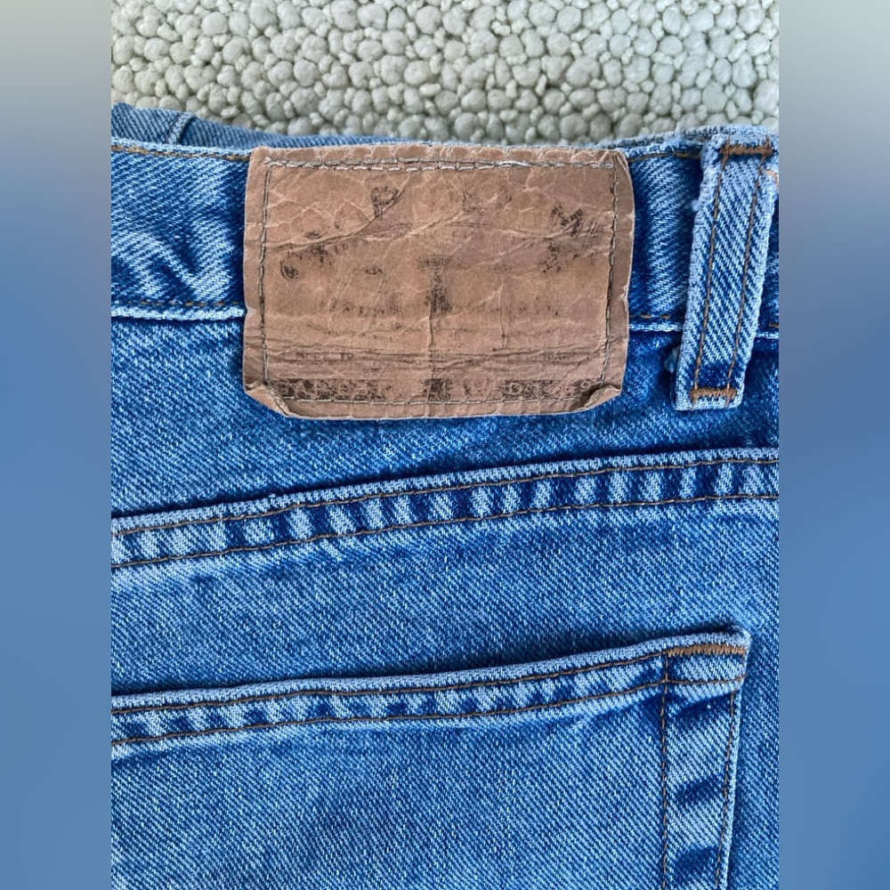 Gap Blue Jeans Button Fly, Straight Leg, Sz 8 Long, Vintage 90s - Picture 3 of 11